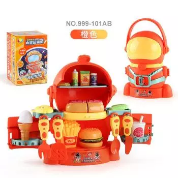 Children S Simulation Kitchen Fast Food Supermarket Toys Boys And Girls Space Transport Ship Kitchen Checker Play House Toys