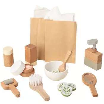 Children S Simulation Play House Little Girl Makeup Makeup Mask Care Set Role Playing Game Solid Wood Toy