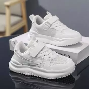 Children s Sneakers Kids Fashion Design White Non-slip Casual Shoes Boys Girls Soft Breathable Sneakers Toddler Outdoor Shoes 27 розовый