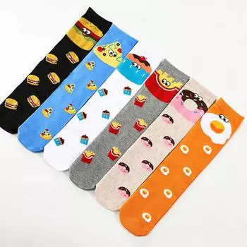 Детские носки. Носки средней длины для девочек. Теплые детские носки до колена.