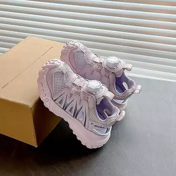 Детские летние сандалии Новые повседневные кроссовки для девочек и мальчиков Модные массивные детские повседневные спортивные сандалии для школы с вырезами Нескользящие 26 чёрный