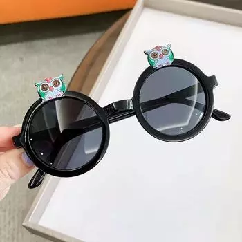 Children S Sunglasses Glasses Cute Owl Sunglasses Uv Protection Baby Birthday Boys And Girls Trendy Cartoon Toys