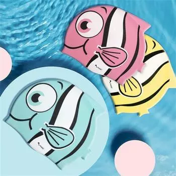 Children s Swimming Cap Rubber Ear Protection Cap For Boys And Girls Cartoon Swimming Cap Swimming Tube Children s Diving Hood