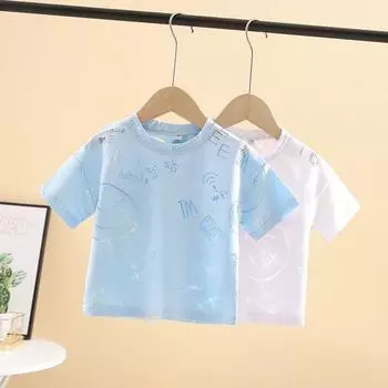Children s T-shirt Half Sleeved Baby Clothes Baby Summer Thin Top New Ultra Light and Loose Fit T-shirt 80