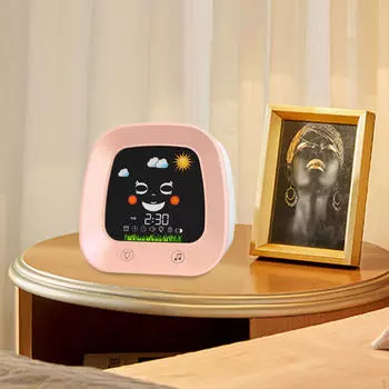 Children s Time Keeper with Nap Function and Soothing Sounds for Home Decor розовый