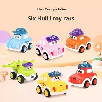 Children s Toy Car Boy Baby Cartoon Mini Pull Back Car Car Toy 1-3 Years Old Engineering Vehicle 6 pieces per set