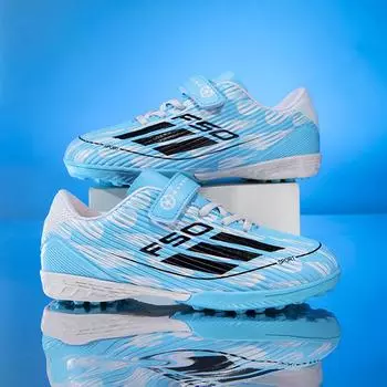 Children s Velcro football shoes Year of the Snake New Children s and Youth Games Broken Nails Training Football Shoes Size 29-39 29