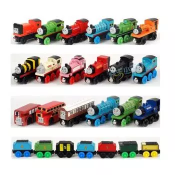 Children s Wooden Toy Train Head Cake Decoration - YB02