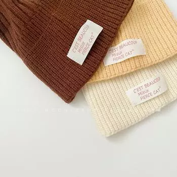 Children s wool hats boys and girls autumn and winter baby warm windproof baby knitted hat scarf integrated children 2-8 years old (50-54cm) - average size