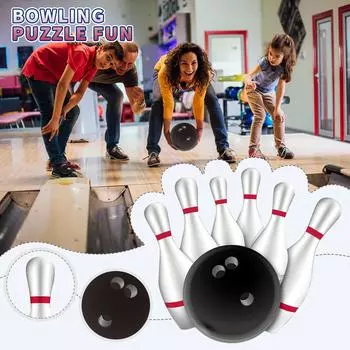 Детская игрушка для боулинга размера XL, детский сад, образовательный мяч для родителей и детей, спортивный детский уличный набор One Size красный