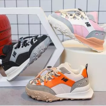 Children Shoes Autumn Winter Sneakers Soft Sole Plush Sports Shoes for Boy Antiskid School Casual Girl Shoes Zapatillas De Mujer 21insole13.5cm хаки