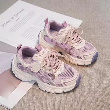Children Sport Shoes Air Mesh Girls Running Shoes Kids Casual Sneakers Breathable and Comfortable Anti-Slippery Size 26-37 26 чёрный