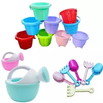 Children Summer Toy Beach Castle Model Seaside Water Play Toy Sand Mold Tools Sets Bucket Shovel Watering Pot for Baby Beach Toy