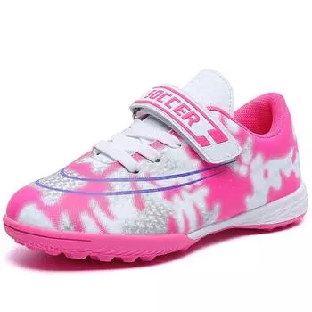 Children Teenagers Men and Women Velcro Football Shoes Elementary School Boys Shattered Nails Training Shoes Artificial Grass 30