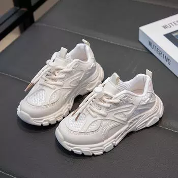 Children White School Tennis Shoes Fashion Simple Causal Girls Sneakers Versatile Non-slip Kids Basketball Shoes Spring Autumn 21 белый