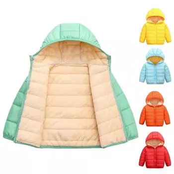 Детские зимние пуховые парки с капюшоном, детские утепленные флисовые куртки для девочек и мальчиков, теплое пальто, верхняя одежда 140cm чёрный