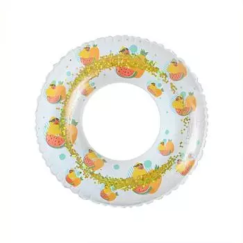 Childrens And Adult Swimming Circle Thickened Sequin Cartoon Fruit Pattern Duck NO.60(10-25KG)