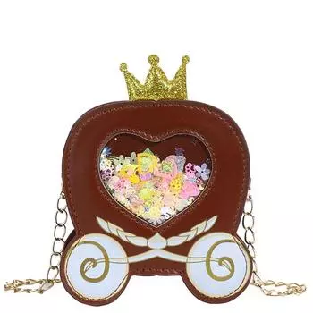 Childrens Cute Crown Princess Shoulder Bag With Girl Sequins For Dailys Use