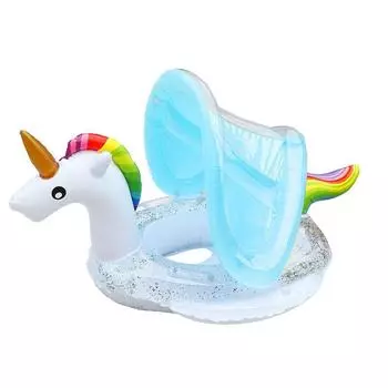 Childrens Sunscreen Sunshade Awning Anti Rollover Swimming Circle Water Toy