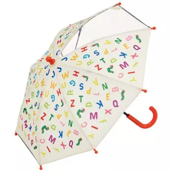 childrens umbrella 35cm the very hungry caterpillar alphabet for 2-3 years old approximately 85-95cm comes with a transparent window to ensure visibi