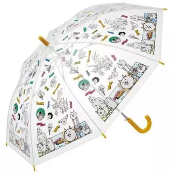 childrens vinyl umbrella 55cm nyanko great war for 9-10 years old approximately 125-135cm elementary school student one-touch jump type 8-bone skater