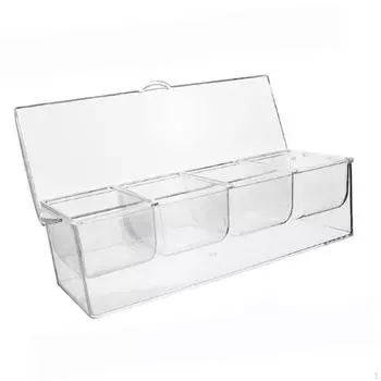 Chilled Condiment Server Serving Tray Catering Trays Container Organizer only box