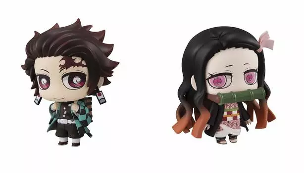 Chimi Mega Buddy Demon Kimetsu no Yaiba Tanjiro Kamado Nezuko Nakayoshi Brothers Набор из ПВХ, полная серия фигурок! Убийца и Приблизительно. 6.5см Предварительно окрашенный