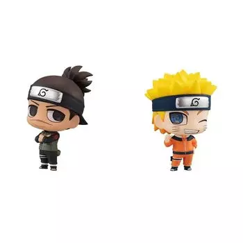 Chimi Mega Buddy NARUTO Umino Iruka Uzumaki Naruto Set 65 мм ПВХ окрашенная готовая фигурка Серия! и прибл.