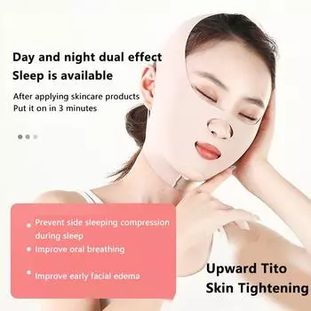 Chin Cheek Slimming Bandage V Shaper V Line Lifting Mask Face Lifting Anti Wrinkle Strap Band Sleeping Mask Beauty Health Care 1Pcs