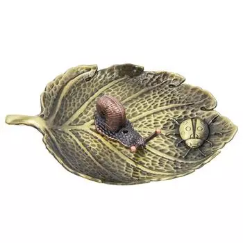 Chinese Decor Snail Leaf Scented Cuttings Incense Holder Household Burner Chic Zinc Alloy