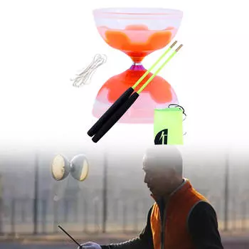 Китайский набор Diabolo, мяч, игрушка для жонглирования, тройной подшипник для взрослых и детей зелёный