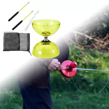 Chinese Diabolo Set Classic Juggling Toy with Triple Bearing for Outdoor Fun S