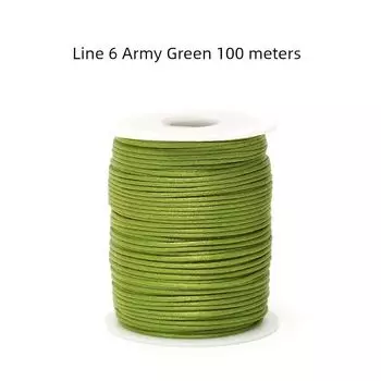 Chinese Knot Line 6 Braided Rope Bracelet Men and Women Carrying Strap Handmade DIY Jewelry Accessories Material Woven Line Red Rope Army Green