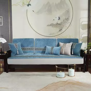Chinese Letter Sofa Elastic Non-Slip All-Inclusive Universal Cover Four Seasons Universal Anti-Scratching Sofa Cover 60*60cm