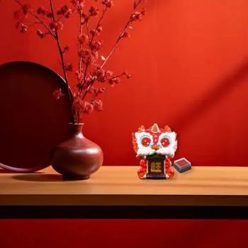 Китайская статуя льва Печать благословения скульптура из смолы центральный элемент идеальный подарок весенний фестиваль фэн-шуй Style B