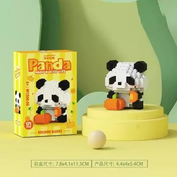 Chinese Panda Mini Building Blocks Construction Set Block Animals Model Assembly Bricks DIY Home Decoration Toys for Girls Gifts