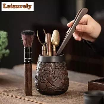 Chinese Qingxi Purple Pottery Tea Six Gentlemen Retro Tea Tool Set Household Teaware Utensils Tea Services Equipment Ornaments