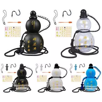 Chinese Retro-Inspired Gourd Water Bottle Water Kettle 800ML Large Capacity Gourd Sports Water Bottle Gifts for Game Fans 800ml прозрачный