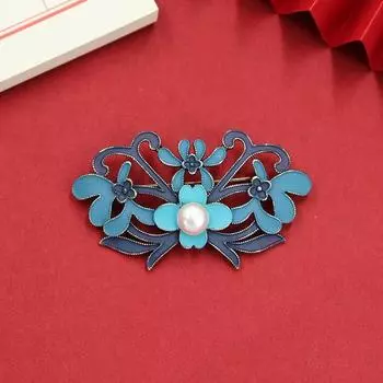 Chinese retro palace enamel green brooch phoenix butterfly femininity elegant pin cheongsam corsage accessories