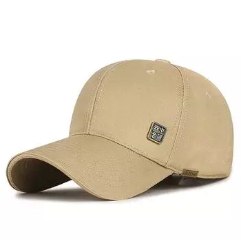Chinese Style 2025 Fashion Outdoor Spring/Summer New Arrival Sun Covering Peaked Cap Men s Big Head Circumference Hard Crown Baseball Cap Beige