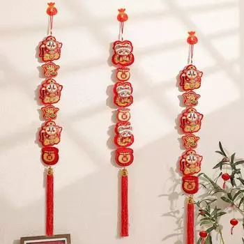 Chinese Style Blessing Pendant Traditional Wall Hanging Fu Pendant for Living Room Office Style 9