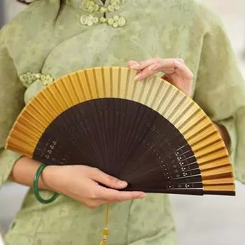 Складной веер для показа мод в китайском стиле «Чонсам», элегантный и ретро-стиль для танцев «Ханьфу» для женщин