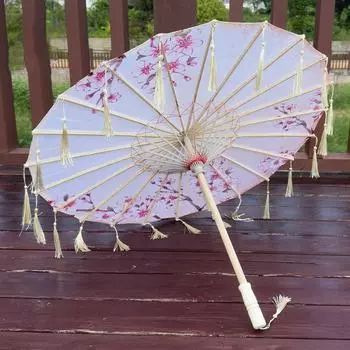 Chinese Style Classical Oil Paper Umbrella Handheld Ancient Dance Umbrella Hanfu Photography Prop Style 12