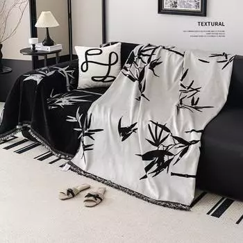 Полотенце для дивана из шенилла в китайском стиле с бамбуковой тенью, чехол для дивана Four Seasons All-Inclusive, пылезащитный чехол, цельный чехол для дивана 180*130cm