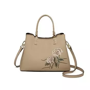 Сумка из коровьей кожи в китайском стиле, на одно плечо, женская деловая сумка, высококлассная, черная