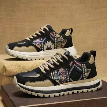 Chinese style embroidered men s shoes sports and leisure shoes men s 2024 new autumn versatile trendy shoes students and teenagers 39