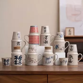 Chinese Style Kung Fu Tea Teacup Set With Ruyao Small Warm Pot Master Cup Ceramic Hand Warmer Travel Tea Pot + Cup