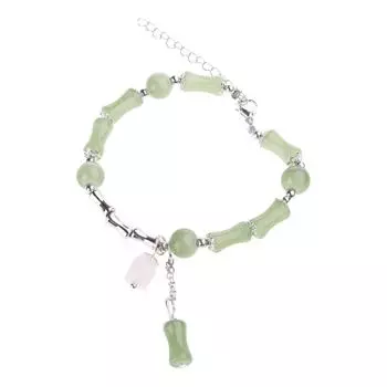 Chinese Style Simulated Bamboo Bracelet Bamboo Joint Bracelet Charm Bracelet Resin Material Wrist Jewelry for Daily Wear 2