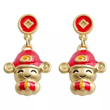 Chinese Style Snake Year Drop Earring Heart 2025 Women Earrings Fashion New Year Earrings Women Style 3