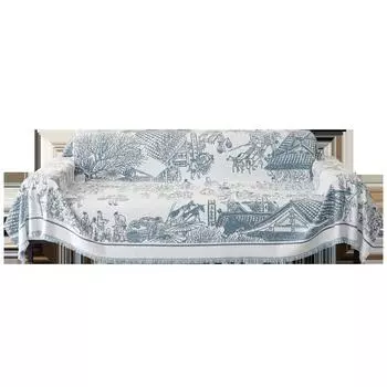 Chinese Style Sofa Towel Chenille Sofa Cover Cloth Four Seasons Anti-cat Scratch AB Surface Sofa Cover Sofa Blanket 180*130cm